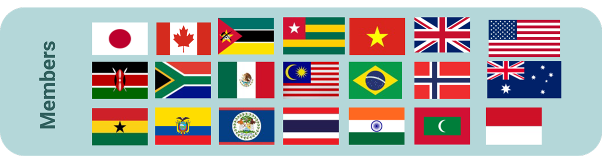 Flags representing member countries